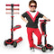 Kick Scooters for Kids Ages 3-5, Adjustable Height Foldable Scooter with Removable Seat and LED Light Wheels