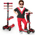 Kick Scooters for Kids Ages 3-5, Adjustable Height Foldable Scooter with Removable Seat and LED Light Wheels