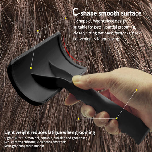 Gentle Soft Pin Slicker Brush for Goldendoodles, Thick and Long Fur Grooming Brush for Shedding and Tangles, 25mm (1'')