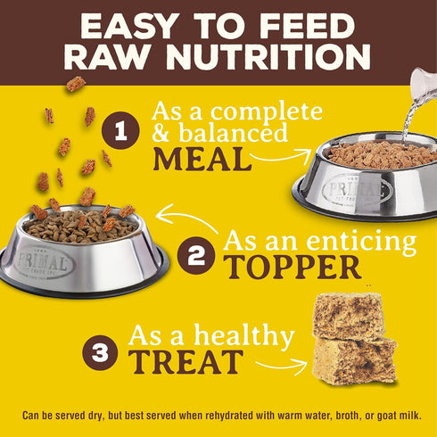 Primal Freeze Dried Raw Dog Food Nuggets - Rabbit - Complete & Balanced Meal - Premium, Healthy, Grain Free, High