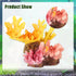 Aquarium Coral Reef Decor, Artificial Coral Reef Decor, Resin Coral Decoration Ornaments, for Goldfish Betta Fish Fish Tank Decoration Accessories, 3.74"x2.95"x3.15", Orange Pink