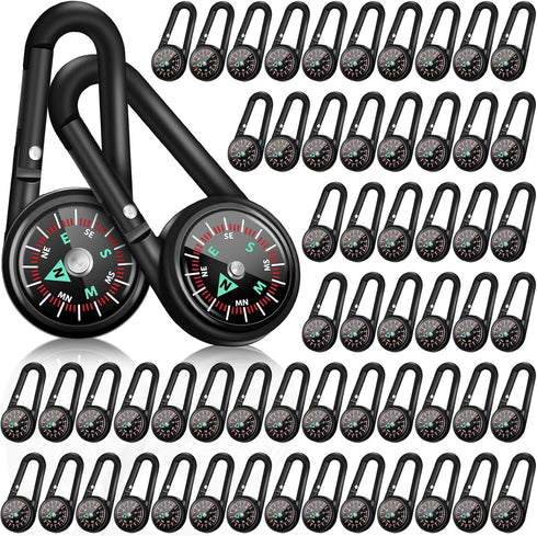 Magnetic Compass Keychain, Small Pocket Survival Mini Compass for Hiking and Camping