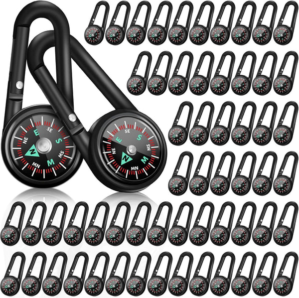 Magnetic Compass Keychain, Small Pocket Survival Mini Compass for Hiking and Camping