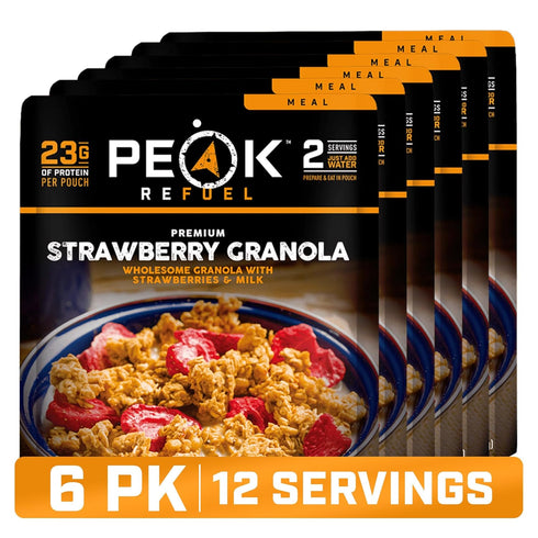 Backpacking, 2 (6-Pack, Peak Refuel Breakfast Meals | Freeze Dried Camping & Emergency Prep Food | Servings Pouches