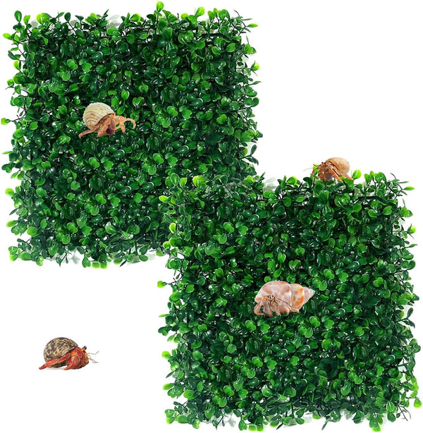 Generic 2 Pieces 10x10 Inch Hermit Crab Climbing Toys, Faux Grass Hermit Crab