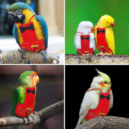 Bird Diaper Washable Parrot Diapers Reusable Bird Flight Suit Nappies Protective Breathable Parrot Nappy Clothes