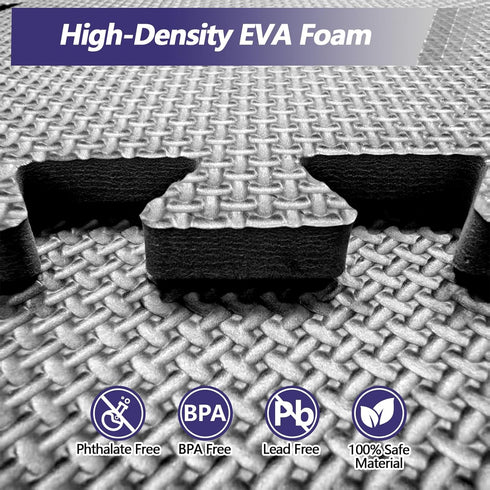 MAXTBEE 1/2 inch (20 20 12.6X12.6in Thicked Gym Floor Mats Sq Ft), Tiles High Density EVA Foam Gym Flooring for Home