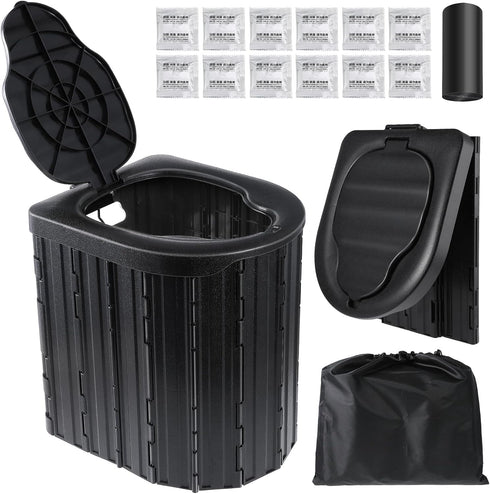 Camping Toilet, Portable Toilet for Adults, Camp Toilet with Handbag, Travel Potty