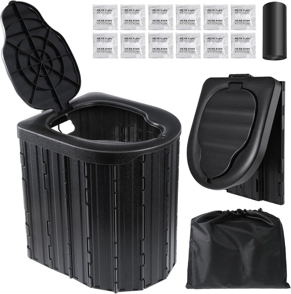 Camping Toilet, Portable Toilet for Adults, Camp Toilet with Handbag, Travel Potty