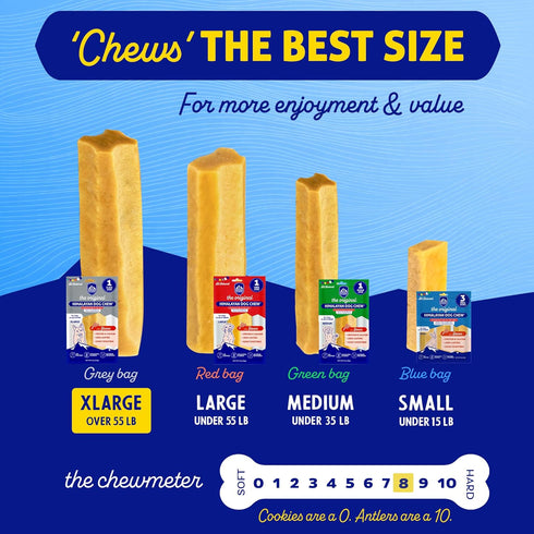Himalayan Dog Chew Original Yak Cheese Chew, Bacon, 1 X-Large Stick, 5.3 oz, Gluten Free, Healthy Treats