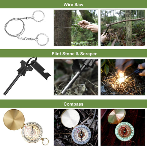 Gifts for Him Men Dad Christmas, Survival Kits and Emergency Gear for Camping Fishing Hunting