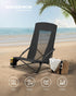 330 lb, UGCB61BK SONGMICS Portable Beach Chair for Adults, Max. Load High Backrest, Cup Holder, Lightweight