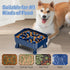 UPSKY Slow Feeder Dog Bowls, 2 in 1 Puzzle Bowl for Large Breeds, Blue Anti-Choking Interactive Feeding