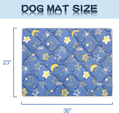 Dog Crate Mat, Ultra Soft Bed Mat with Anti-Slip Bottom, Washable Kennel Pad for Large Medium Small Dogs (36" X 23")