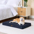EHEYCIGA Orthopedic XL Dog Beds, Extra Large Dogs, Removable Washable Cover, Navy, 44x32