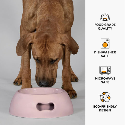 United Pets Pappy Dog Bowl for Dogs and Cats, BPA Free, Eco-Friendly, Made in Italy, Pink - 12 Oz