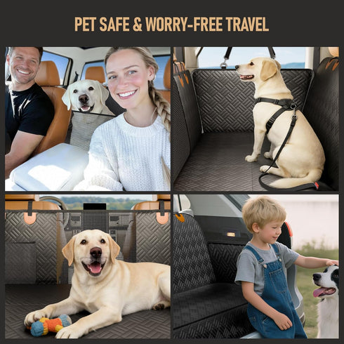 PROZAR Durable Dog Car Seat Protector for Back Seat - Heavy Duty, Scratch Resistant, Fits Cars/SUVs/Small Trucks