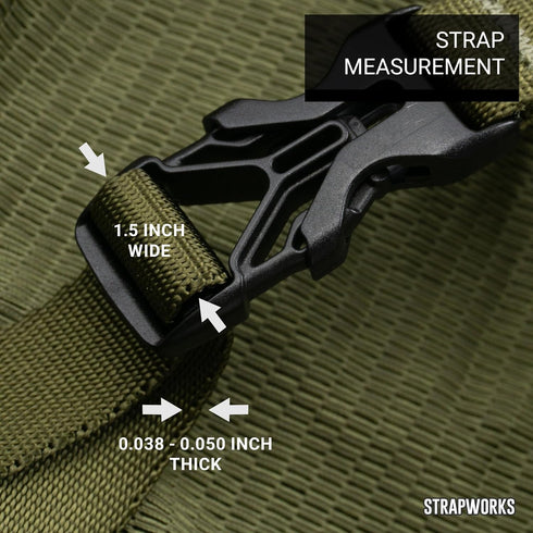 17337 Strapworks MilSpec Webbing Berry Compliant Heavy Duty Nylon Strap Roll for Tactical, Climbing Harness, Rescue