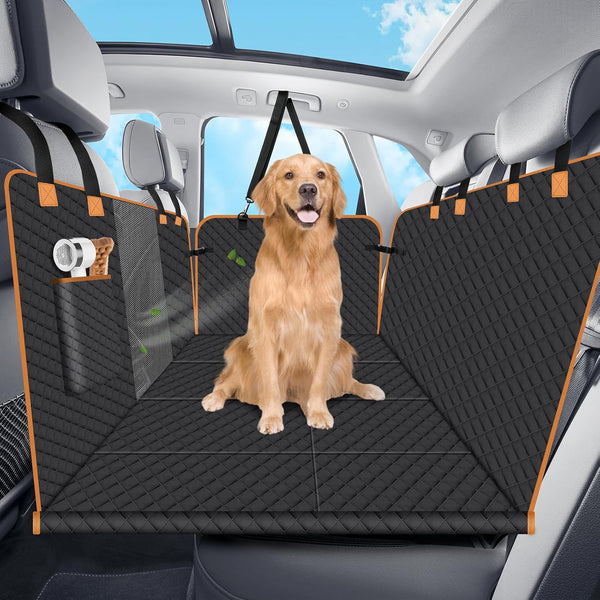 Hard Bottom Dog Car Seat Cover for Back Seat, Holds 420lbs -