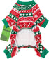 Fitwarm Dog Christmas Outfit, Red Green Pajamas for Small Dogs, Ugly Sweater for Boy Girl, Cat PJS