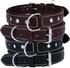 Reflective Genuine Leather Dog Collar, Stellar Series, Soft Padding, Handmade, Safe for Night Walking, XL (Fit Neck