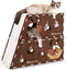 Bumotse 2-Story Large Cat Condo for Indoor Cats with Catnip Toy, Felt Cat