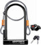 Kryptonite Keeper Bike U-Lock Standard with Braided Steel Cable - Heavy Duty Anti-Theft Bicycle U Lock, Black