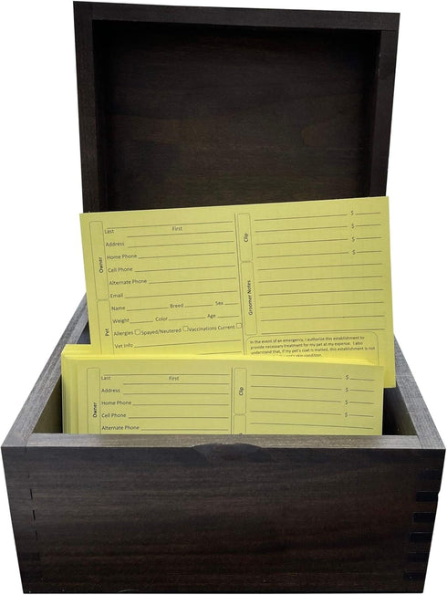 5X8 Yellow Dog Grooming Cards (100 Pack, 8 X 5 Inches) for Veterinarians, Pet Kennel Records, and Cat Grooming (Canary)