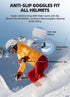 OTG Ski Goggles - Interchangeable Magnetic Lens Anti Fog Snowboard Goggles for Adult Women Men Youth