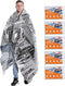 Mylar Emergency Blankets, 5 Pack Gigantic Thermal Survival Blankets 82 * 64 in, Heavy Duty Camping Gear
