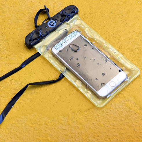 New Wave Waterproof Pouch for Open Water Swimmers and Triathletes - No Dry-Bag (Waterproof Phone Pouch)