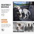 IOKHEIRA Updated Adjustable Dog Seatbelt, Reflective Bungee Car Seat Belt with Rotatable Carabiner, Hook & Buckle