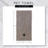 Bone Dry Pet Grooming Towel Collection, Embroidered Absorbent Microfiber Drying Set, 15x30, Black, 3 Count