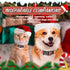 Dogs Christmas Collar - Red Plaid Snowflake-Themed Adjustable Puppy Collar for Small Dogs, Pet Decorative Collar