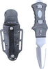 Scuba Choice Compact Stainless Steel Blunt Tip Dive Knife, 2.3" Plain Edge Blade, Black/Silver