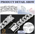Silver Dog Chain Collar Diamond Cuban Link Dog Collar 13mm Wide Dog Necklace Metal Cat Chain Pet Crystal Collar Jewelry Accessories for Small Medium Large Dogs Cats(16inch)