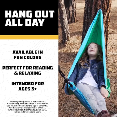 Wise Owl Outfitters Kids Hammock - Small Camping Gear with Tree Straps and Carabiners for Indoor/Outdoor Use