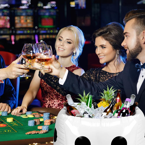 18 Inch Pickmesh Inflatable Dice Cooler Casino Party Decor Giant Inflatable Dice Field Cooler Ice Serving Buffet Salad
