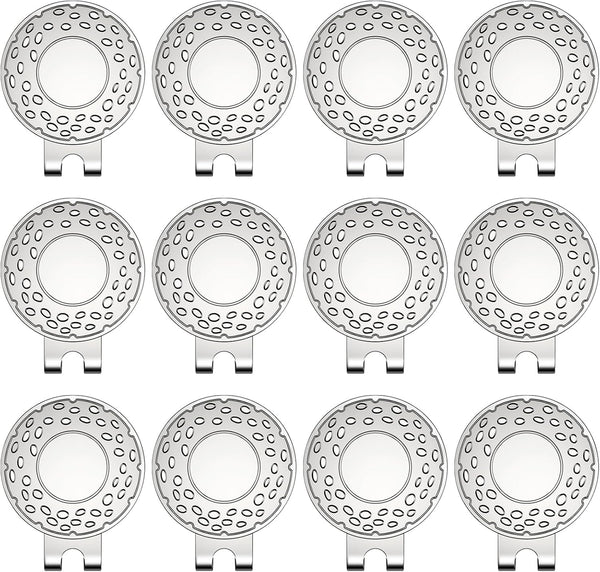 Magnetic Golf Hat Clip, Golf Ball Aiming Marker, Professional Golf Training Aids Accessories, 12 Pieces (Ball Marker