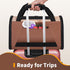 15 lbs 17.7x11.0x11.8 Inch Collapsible Small Pet Carrier for Cat with Fashion Pocket, Lightweight Sturdy Travel Carry