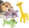 SunGrow Cotton Rope Knot Puppy & Ferret Toys, 3 Pieces, Tough Teething Chewable Teddy Bear, Giraffe, Dog, Multicolor