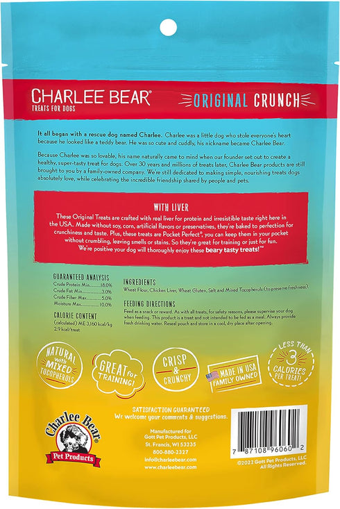 Charlee Bear Dog Treat, 6-Ounce, Liver