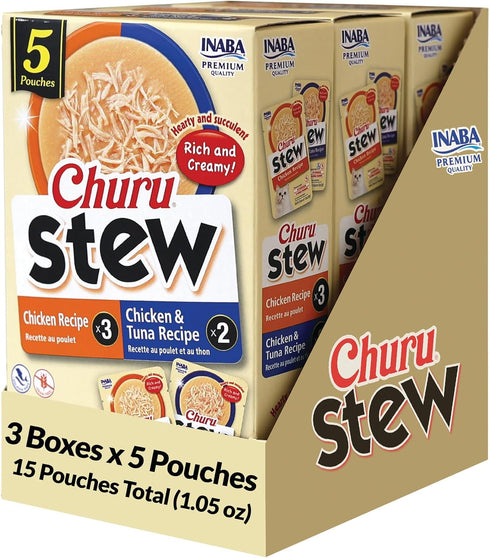 INABA Churu Stew for Cats, Creamy Pure Side Dish Pouch, 1.05 oz