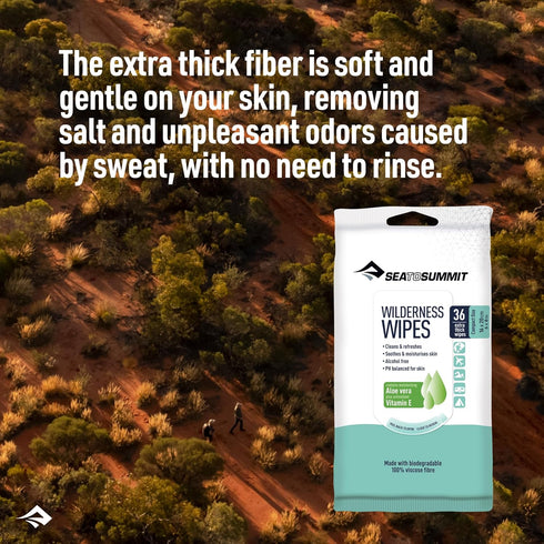 Summit Sea to Wilderness Wipes Rinse-Free Shower Wipes