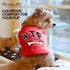 Parisian Pet Dog Tshirt - Lightweight Cotton Tank Top - Embroidered “WTF (Where’s The Food)” Sleeveless Tee for Large