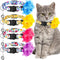 Weewooday 4 Pcs Spring Cat Collars for Girls, Adjustable Floral Collars with Bell for Holiday Party and Daily
