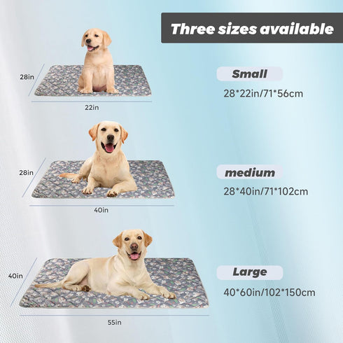 Dog Cooling Mat, Pet Washable Non-Toxic Summer Dogs Cats Cooling Pads Sleeping Kennel Mats Cool Ice Blanket for Indoor & Outdoor Dog Beach Essentials Gray Small