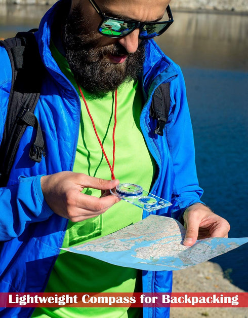 Backpacking Orienteering Compass - Hiking Compass | Advanced Scout Compass Camping and Navigation | Boy Scout Compass