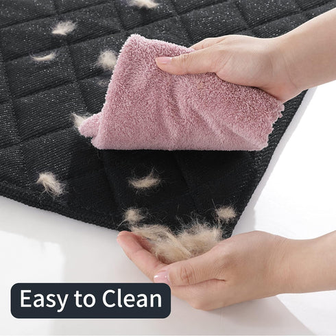 MABOZOO Indestructible Dog Beds, Chew Proof Quilted Dog Crate Pad for Small Dogs, Machine Washable, Black (17x23 in)
