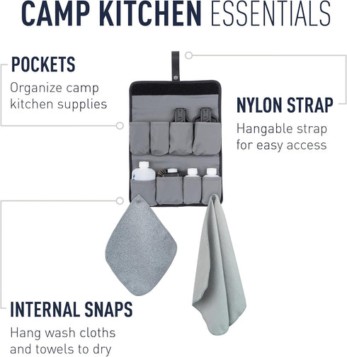 Sea to Summit Camp Kitchen Tool Kit, 10-Piece Cooking Utensil and Clean-Up Kit